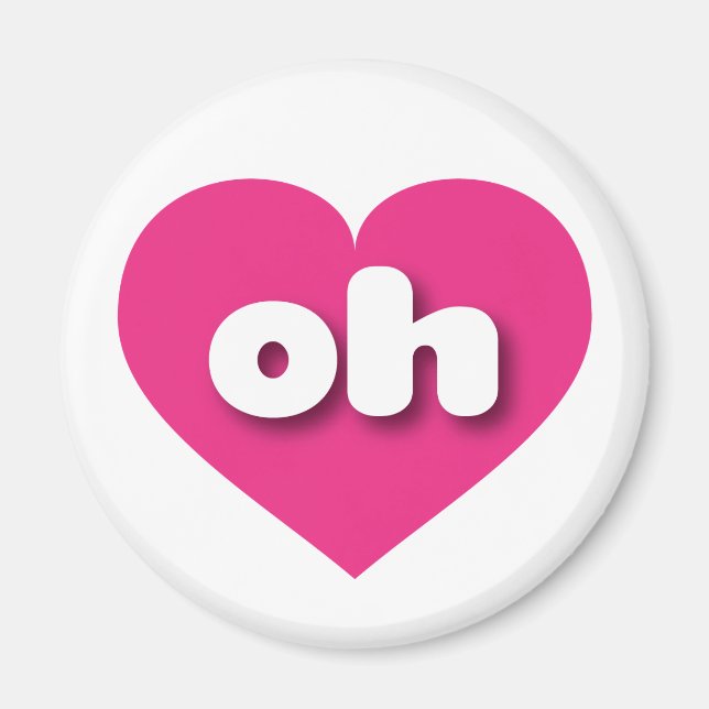 I love Ohio - oh hot pink heart Magnet (Front)