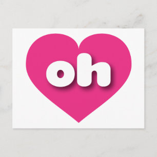 I love Ohio - oh hot pink heart Postcard