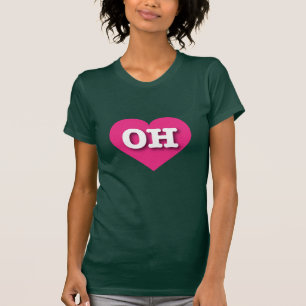 I love Ohio - OH hot pink heart T-Shirt