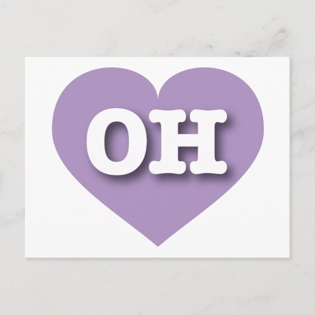 I love Ohio - OH lavender heart Postcard (Front)