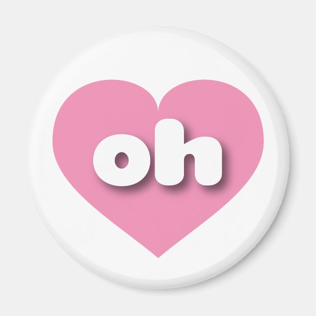 I love Ohio - oh pink heart Magnet (Front)