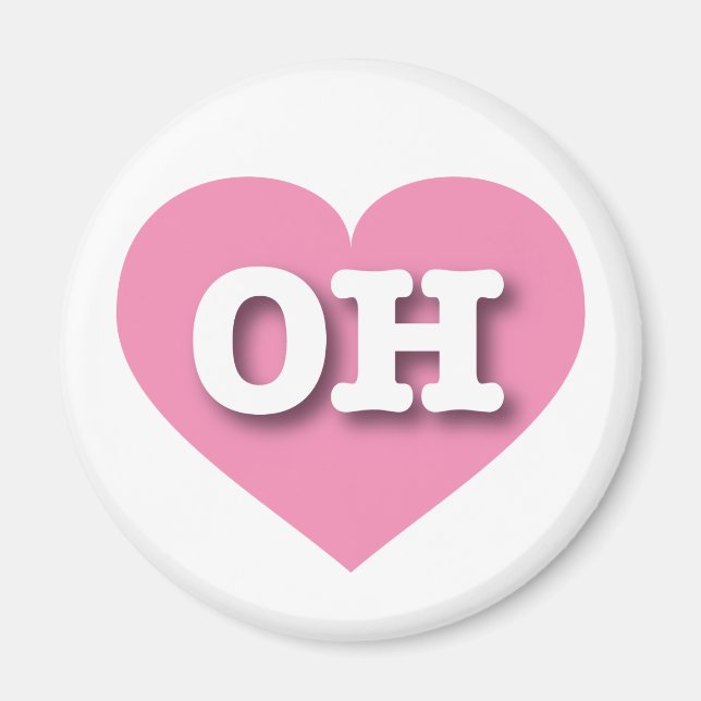 I love Ohio - OH pink heart Magnet (Front)