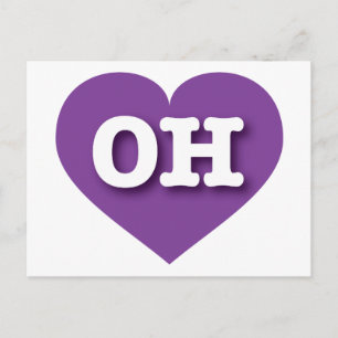 I love Ohio - OH purple heart Postcard