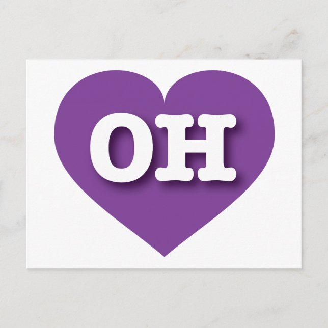 I love Ohio - OH purple heart Postcard (Front)