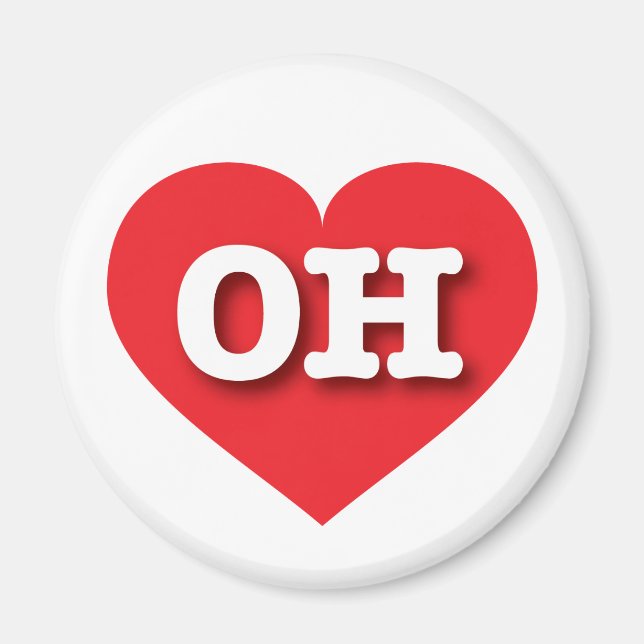I love Ohio - OH red heart Magnet (Front)