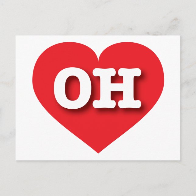 I love Ohio - OH red heart Postcard (Front)