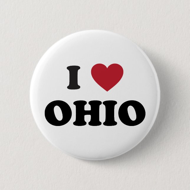I love Ohio Pinback Button (Front)