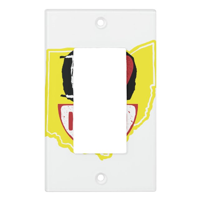 I Love Ohio Smiling Happy Face  Light Switch Cover (Front)