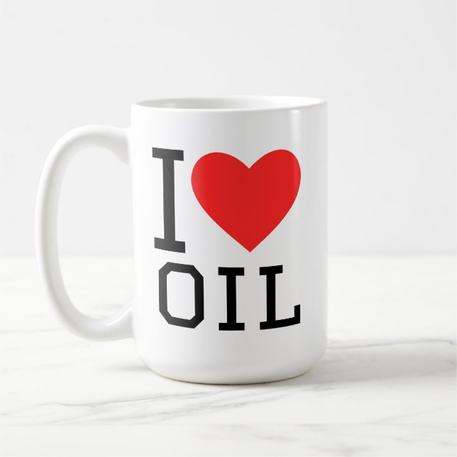 I love oil coffee mug (Left)