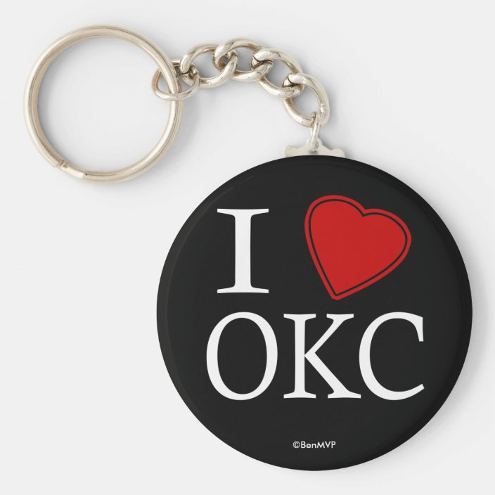 I Love OKC Key Chain