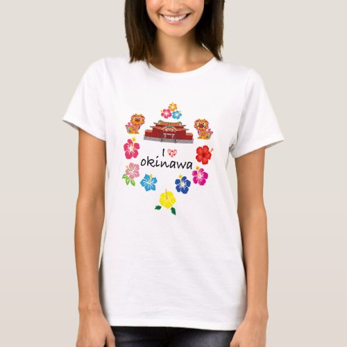 I love Okinawa Ladies T_Shirt