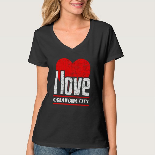 I Love Oklahoma City Best Home City I Heart Oklaho T-Shirt (Front)