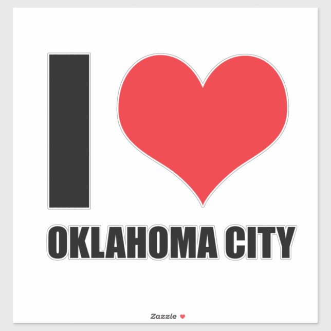 I love Oklahoma city Sticker (Sheet)
