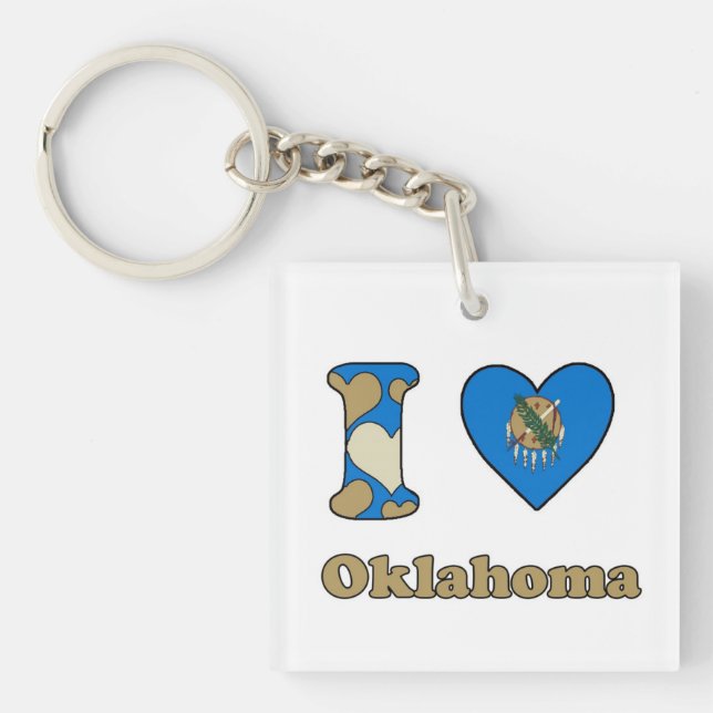 I love Oklahoma Keychain (Front)
