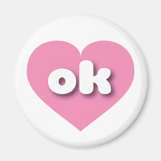 I love Oklahoma - ok pink heart Magnet (Front)