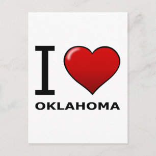 I LOVE OKLAHOMA POSTCARD