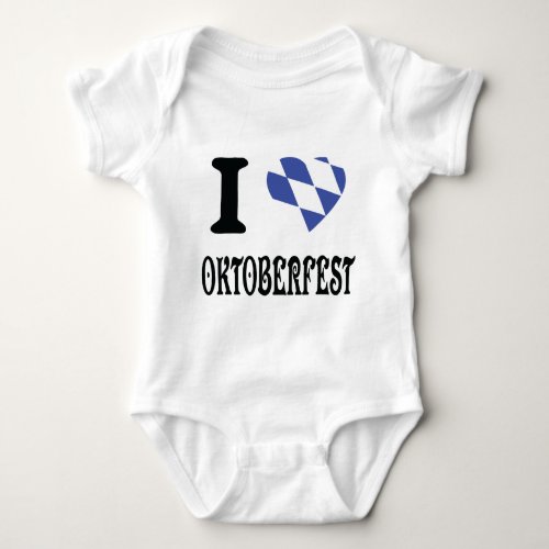 I love oktoberfest icon baby bodysuit