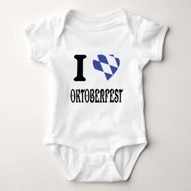 I love oktoberfest icon baby bodysuit (Front)