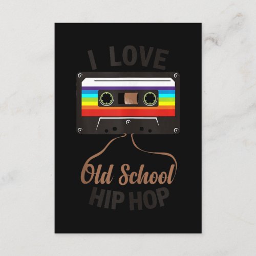 I LOVE OLD SCHOOL HIP HOP Music 80s 90s Cassette Enclosure Card