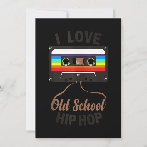I LOVE OLD SCHOOL HIP HOP Music 80s 90s Cassette Holiday Card