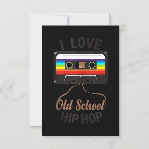 I LOVE OLD SCHOOL HIP HOP Music 80s 90s Cassette Invitation