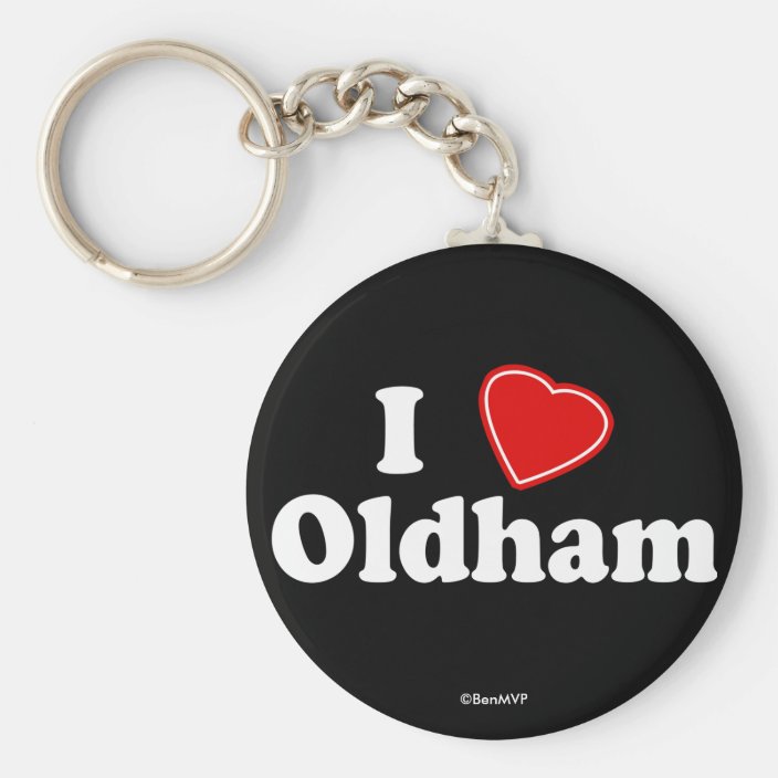 I Love Oldham Key Chain