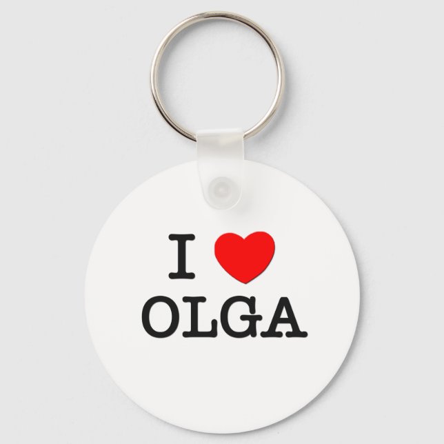 I Love Olga Keychain (Front)