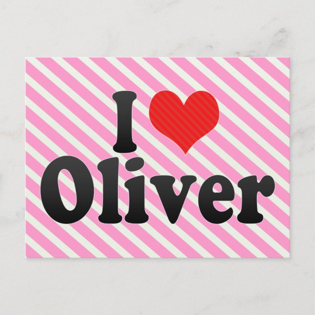 I Love Oliver Postcard (Front)