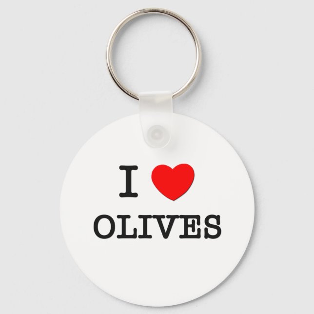 I Love Olives Keychain (Front)
