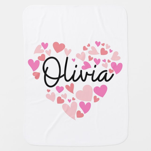 I love Olivia Baby Blanket (Front)