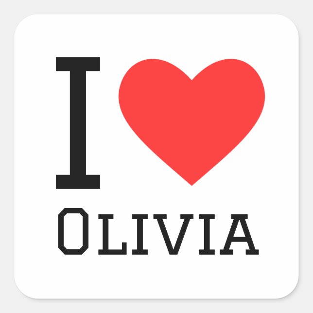 I love olivia square sticker (Front)