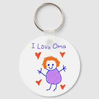 I Love Oma Keychain