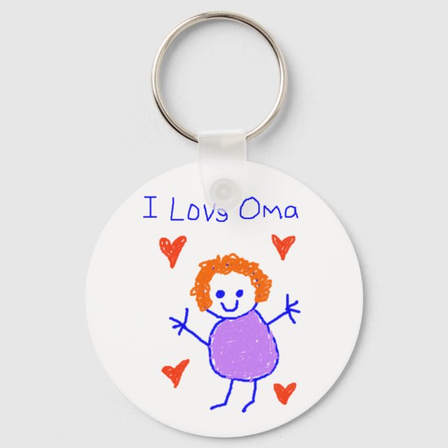 I Love Oma Keychain (Front)
