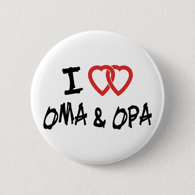 I Love Oma & Opa Button (Front)