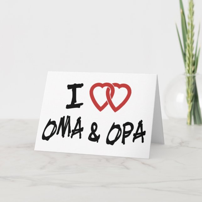 I Love Oma & Opa Card (Front)