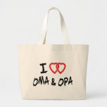 I Love Oma &amp; Opa Large Tote Bag at Zazzle