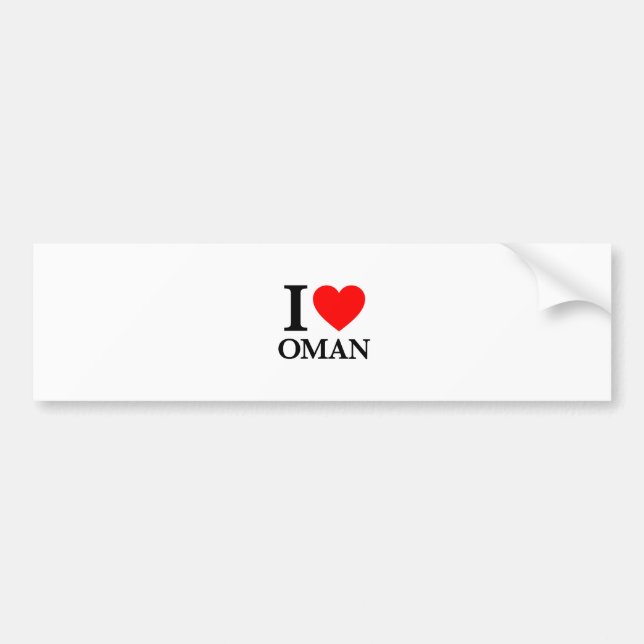 I Love Oman Bumper Sticker (Front)