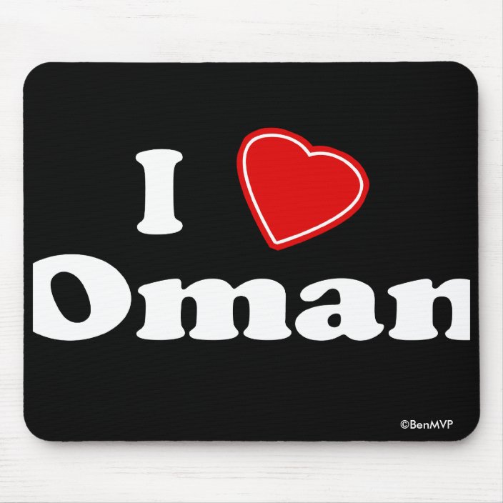 I Love Oman Mouse Pad