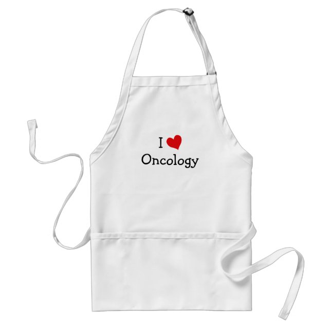 I Love Oncology Adult Apron (Front)