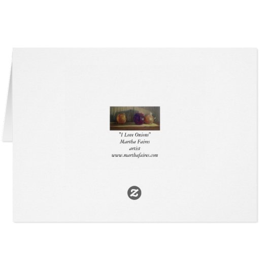 "I Love Onions" (Back Horizontal)