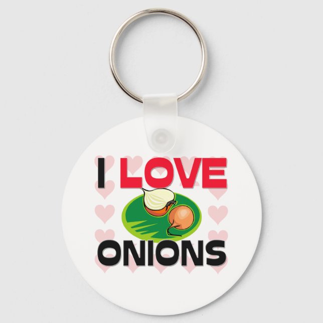 I Love Onions Keychain (Front)