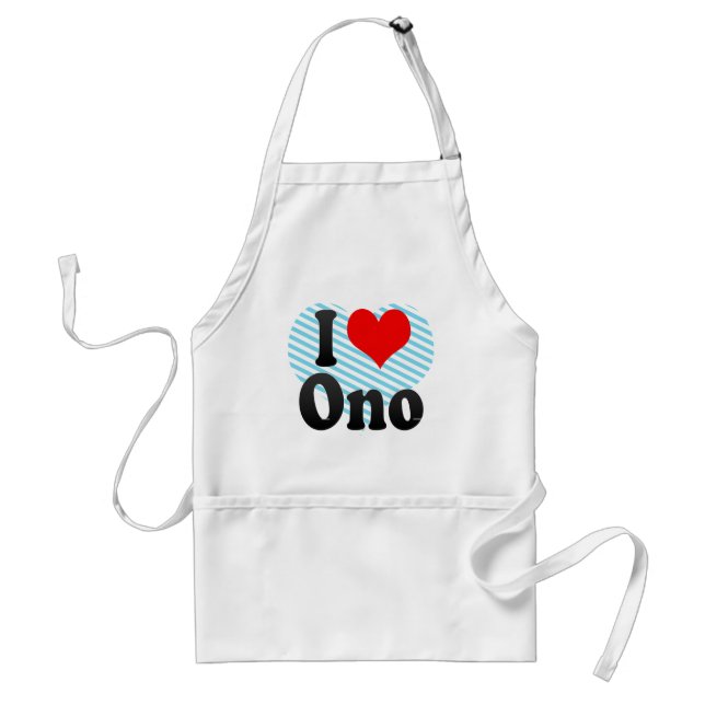I Love Ono, Japan. Aisuru Ono, Japan Adult Apron (Front)