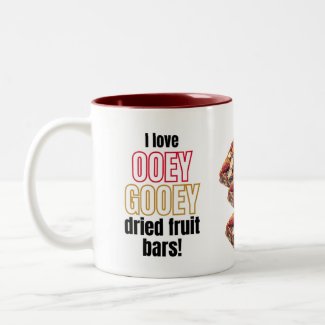 I Love Ooey Gooey Dried Fruit Bars! Two-Tone Coffee Mug