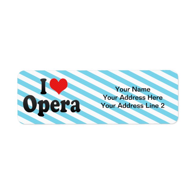 I Love Opera Label (Front)