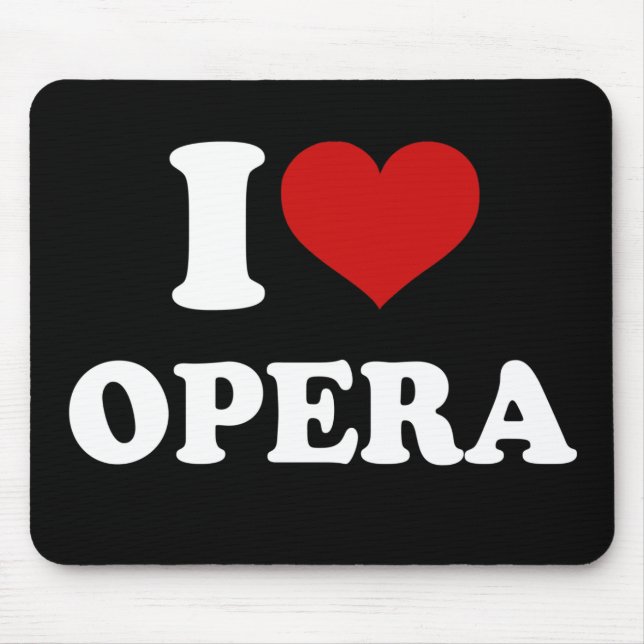 I Love Opera Mouse Pad (Front)