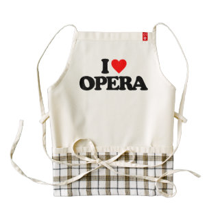 I LOVE OPERA ZAZZLE HEART APRON