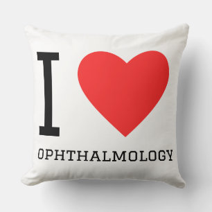 I love ophthalmology throw pillow