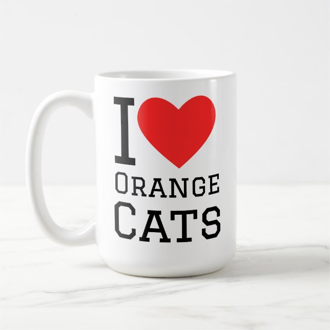 I love orange cats coffee mug (Left)