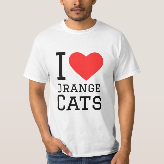 I love orange cats T-Shirt (Front)