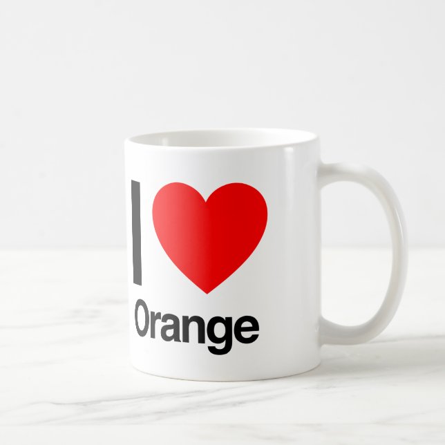i love orange coffee mug (Right)